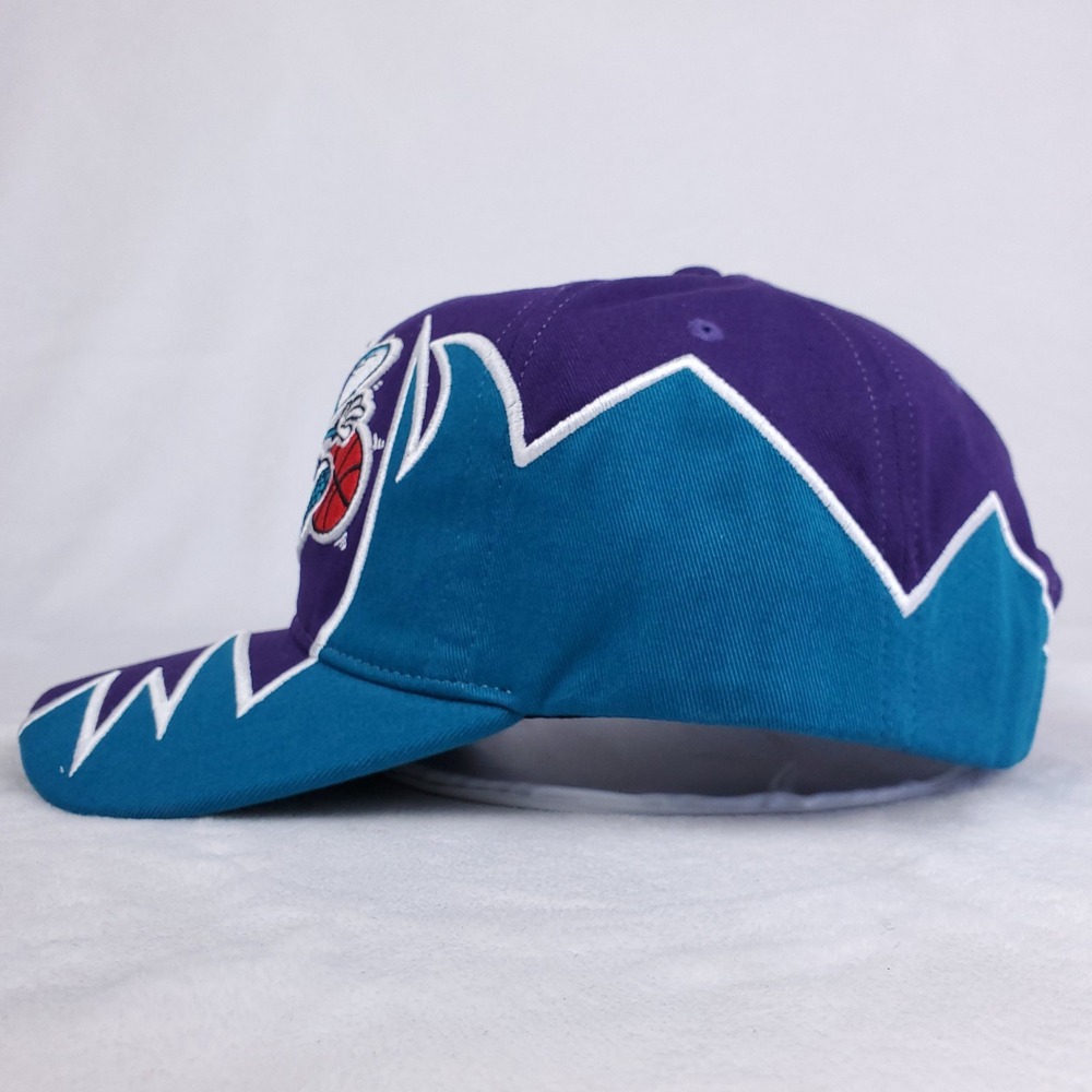 Charlotte Hornets Mitchell & Ness NBA Dad Hat Cap 3D Logo Cut Fabric Art New - Picture 7 of 9